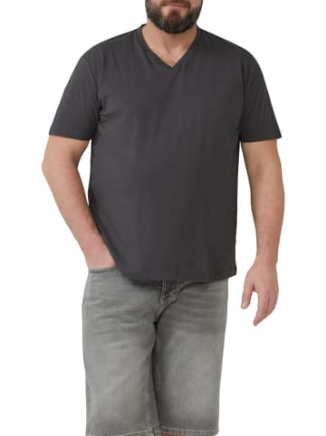 S. Oliver V-Kragen T-Shirt für Herren in grau