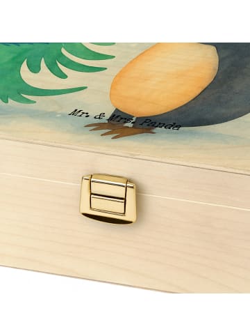 Mr. & Mrs. Panda Teedose Pinguin Weihnachtsbaum Design mit Spruch in Weiß