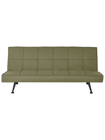 Beliani 3-Sitzer Sofa HASLE in Grün/Silber - (W) 168 x (H) 77 x (L) 88 cm