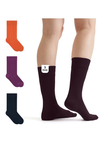 von Jungfeld Classic Socken Herbstfarben in Plum Purple