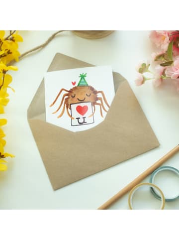 Mr. & Mrs. Panda Grußkarte Spinne Agathe Brief mit Spruch in Weiß