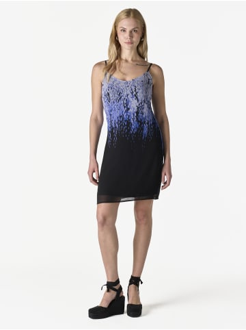 KOROSHI Kurz bedrucktes Trägerkleid in Schwarz