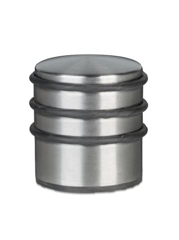 relaxdays 3 x Türstopper in Silber - (H)7,5 x Ø7 cm