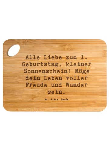 Mr. & Mrs. Panda Brett Spruch 1. Geburtstag Sonnenschein mit Spruch in Braun