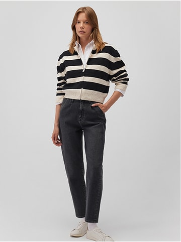 Mavi Jeans Strickjacke Regular Fit Reißverschluss Cardigan in Schwarz