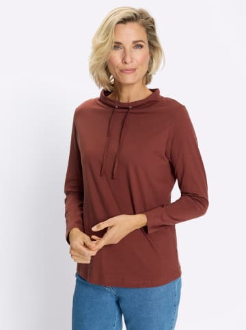 Sieh an! Langarm-Shirt in rotbraun