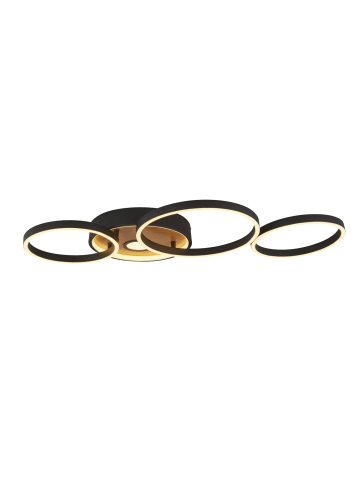 Licht-Erlebnisse Deckenlampe EEK G (B)42 x (L)89 x (H)8 cm in Schwarz Braun