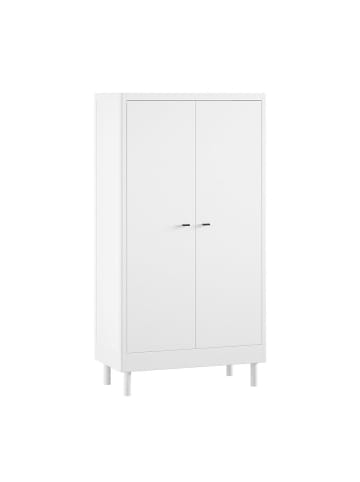 58 aufm Kessel KLEIDERSCHRANK Keeley Buche Weiß Holz 2-trg. Komfort Stabil Modern