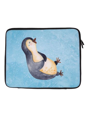 Mr. & Mrs. Panda Laptop Case Pinguin Lachen ohne Spruch in Eisblau