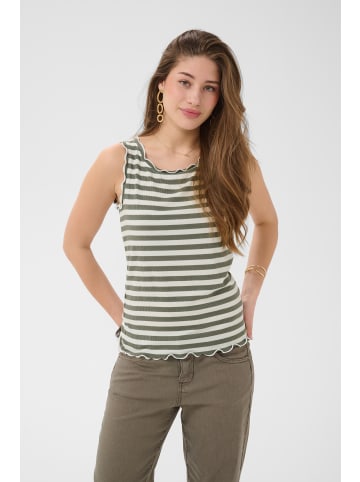 Cream Jerseytop CRRibba Slim fit in Mulled Basil snowwhite