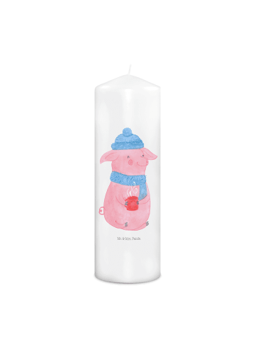 Mr. & Mrs. Panda Wachskerze Schwein Glühwein ohne Spruch in Weiß