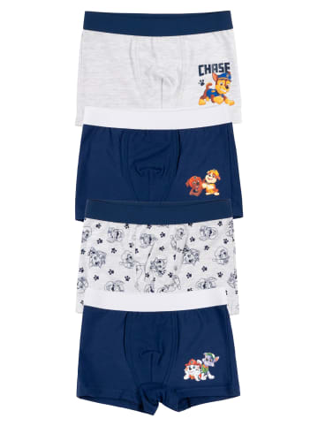 Paw Patrol 4er Pack Paw Patrol Boxershorts Unterwäsche Unterhose Boxer in blau/grau