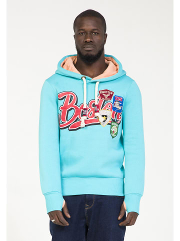 PLUS EIGHTEEN Herren Kapuzenpullover in Türkis