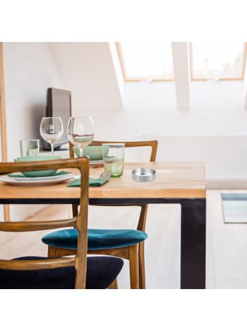 relaxdays 10 x Aschenbecher in Silber - (H)3,5 x Ø 10 cm