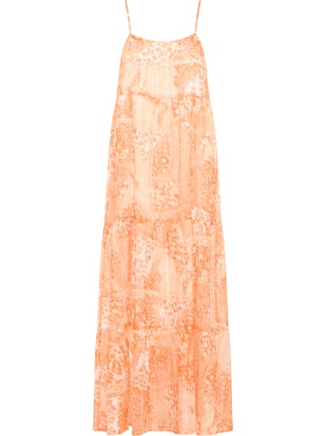 IZIA Maxikleid in Orange Weiss