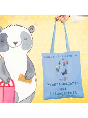 Mr. & Mrs. Panda Tragetasche Eventmanagerin Leidenschaft mit Spruch in Sky Blue