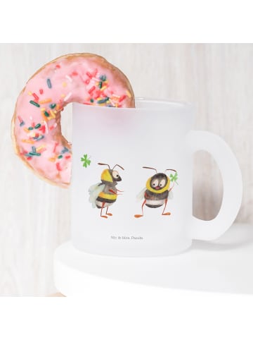 Mr. & Mrs. Panda Teetasse Hummeln Kleeblatt ohne Spruch in Transparent