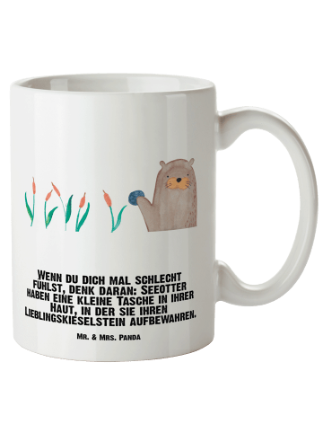 Mr. & Mrs. Panda Teebecher Otter Stein mit Spruch in Weiß