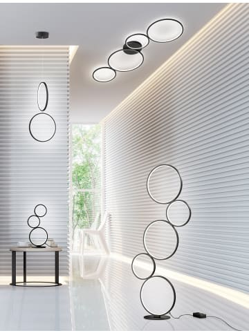 Trio Leuchten Pendelleuchte RONDO in schwarz matt