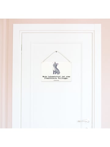 Mr. & Mrs. Panda Wandbild Holz Französische Bulldogge Lebensrett... in Weiß