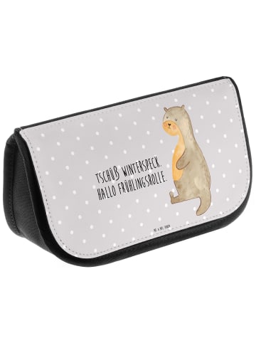 Mr. & Mrs. Panda Organizer Tasche Otter Bauch mit Spruch in Grau Pastell