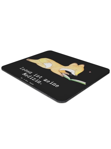 Mr. & Mrs. Panda Laptop Mousepad Fuchs Lesen mit Spruch in Schwarz