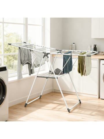 HOMCOM Wäscheständer-156,5L x 61,5B x 97H cm-Weiß