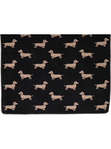 Cawö Cawö Wohndecken WE LOVE DOGS 62460 schwarz/beige - 93 in schwarz/beige - 93