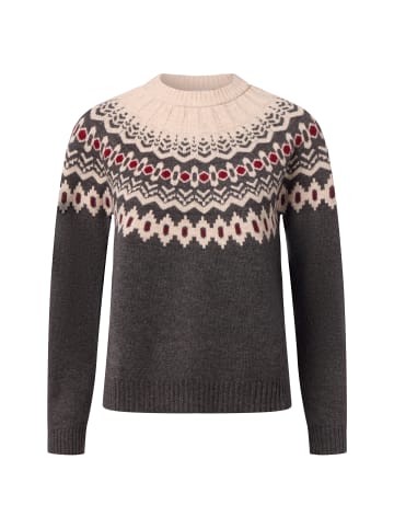 Marie Lund Strickpullover in grau beige - 0006