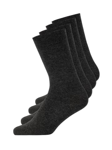 SNOCKS Business Socken aus Bio-Baumwolle 4 Paar in Dunkelgrau