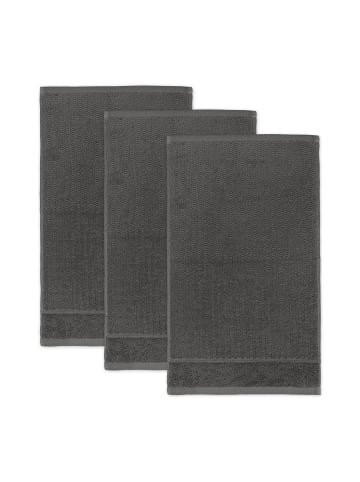 Möve for Frottana Gästetuch Pearl 3er Pack in graphite