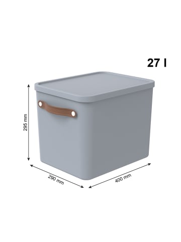 Rotho 2er-Set Aufbewahrungsbox Maloja 27l