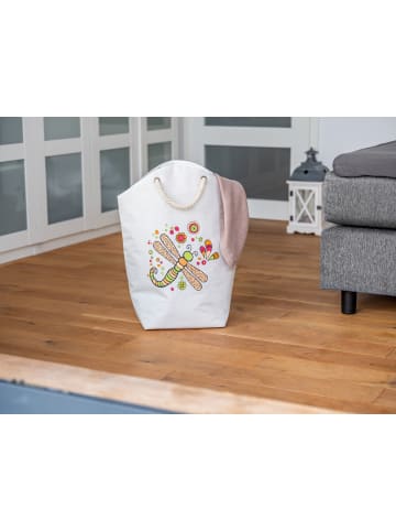 Wenko Kleiner Wäschekorb mit Schnurgriffen, 58 l in Beige, (B) 53 x (H) 60 x (L) 25 cm