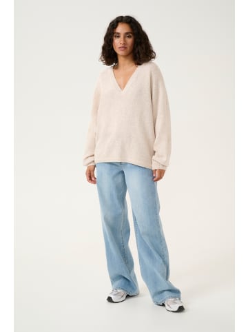 Kaffe Strickpullover KAlue in Feather Gray Melange
