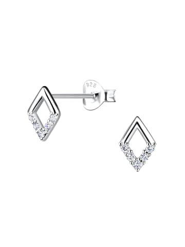Alexander York Ohrringe, Ohrstecker DIAMANTFORM cut-out Design in 925 Sterling Silber, 2-tlg.
