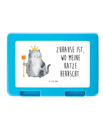 Mr. & Mrs. Panda Aufbewahrungsbox Katze König mit Spruch in Weiß