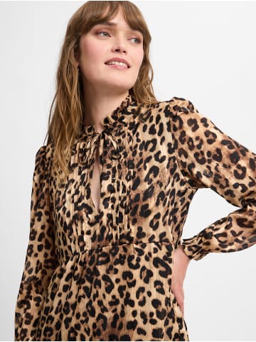 Marie Lund Kleid in camel schwarz - 0001