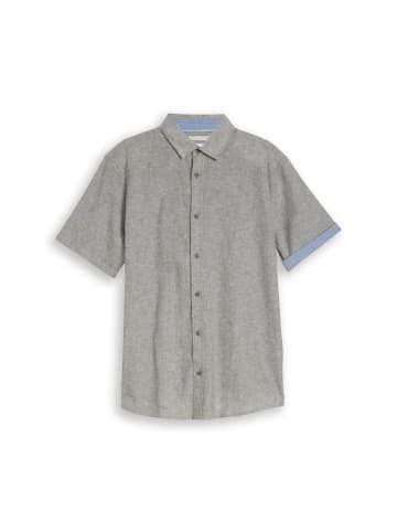 Tom Tailor Hemd COTTON LINEN SHIRT in Grün