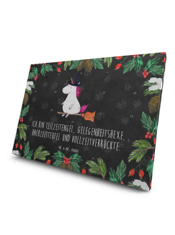 Mr. & Mrs. Panda Adventskalender Einhorn Hexe mit Spruch in Kreidetafel