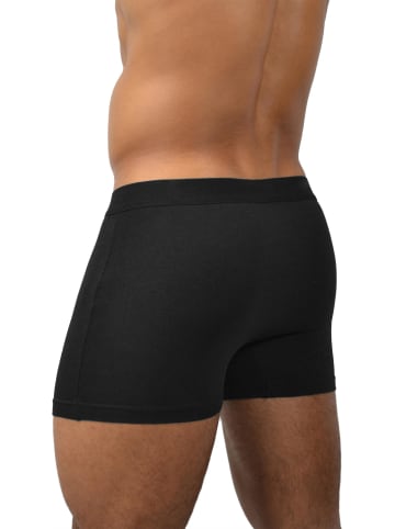 normani 6 Stück Retro Boxershorts aus Baumwolle in Basic Black