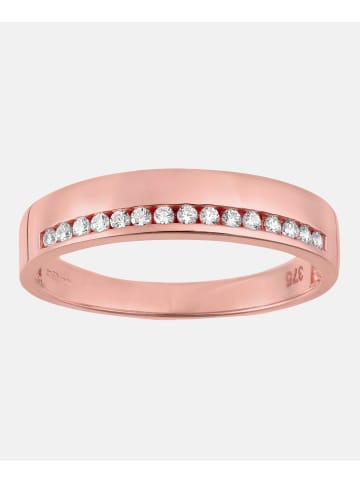 Diamant L'éternel Ehering aus 375 Roségold mit Zirkonia in Roségold