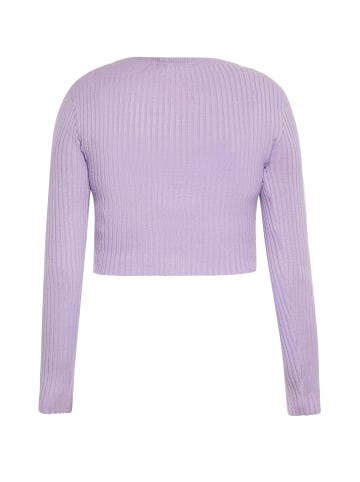 Swirly Damen Cropped Cardigan in LAVENDEL