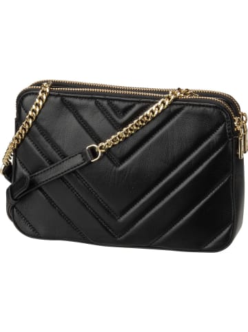 DKNY Umhängetasche Delphine Lamb Double Zip Crossbody in Black/Gold