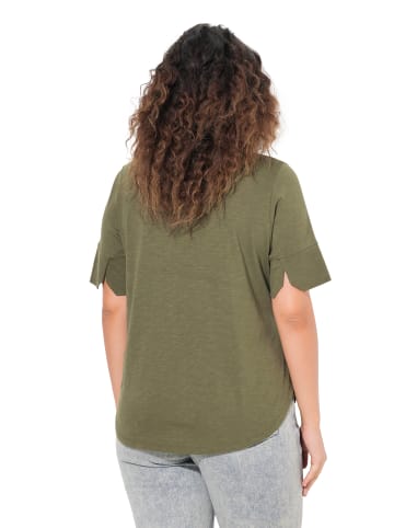 Ulla Popken Shirt in olivgrau