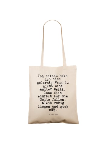 Mr. & Mrs. Panda Tote Bag Von Katzen habe ich... mit Spruch in Creme
