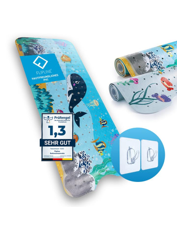 Flip Badewannenmatte Wal 100x40cm Transparent