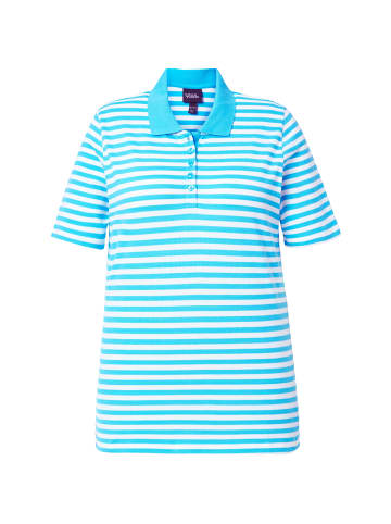 Ulla Popken Poloshirt in tiefes aqua