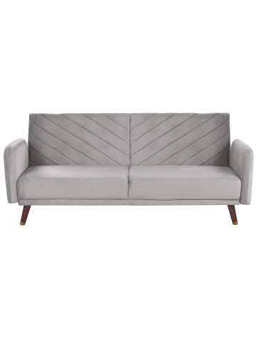 Beliani 3-Sitzer Sofa SENJA in Grau/Braun - (W) 198 x (H) 87 x (L) 95 cm