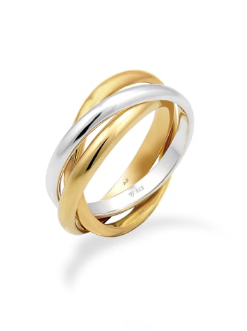 Elli Ring 925 Sterling Silber Ring Set in Zweifarbig