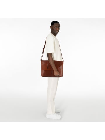 Greenburry Vintage Aktentaschen Messenger Leder 40 cm Laptopfach in natur